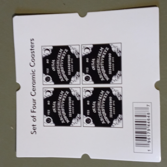 OUIJA Board Clay Coasters Halloween Entertaining Metaphysical Superstition NEW - Picture 5 of 5